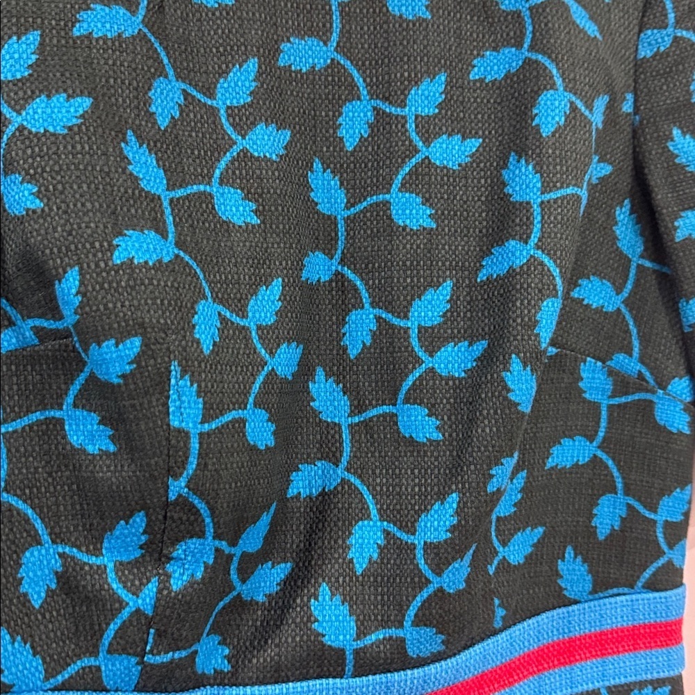 Boden fleur Blue leaf fitted pencil Dress - Picture 4 of 6